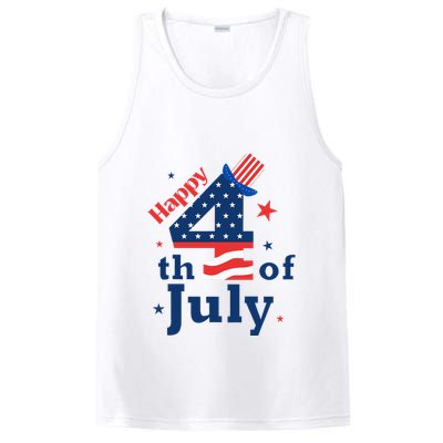 Happy 4th Of July Patriotic American Us Flag PosiCharge Competitor Tank