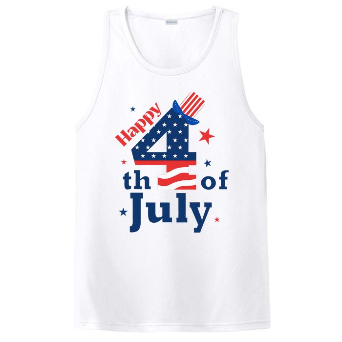 Happy 4th Of July Patriotic American Us Flag PosiCharge Competitor Tank