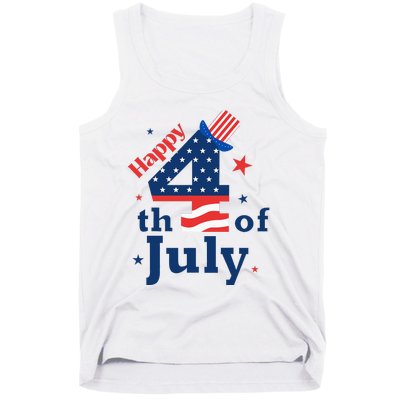 Happy 4th Of July Patriotic American Us Flag Tank Top