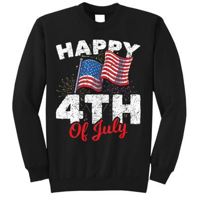 Happy 4th Of July Patriotic American US Flag 4th Of July Sweatshirt