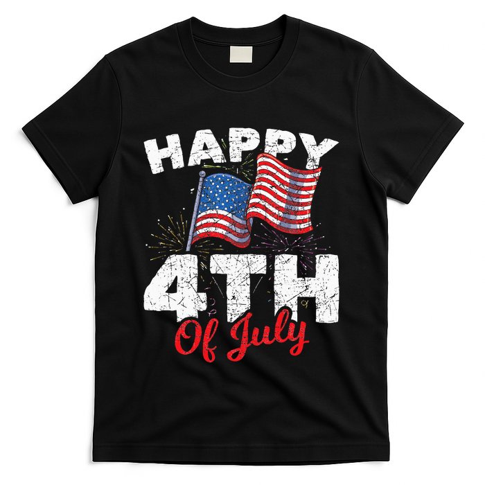 Happy 4th Of July Patriotic American US Flag 4th Of July T-Shirt