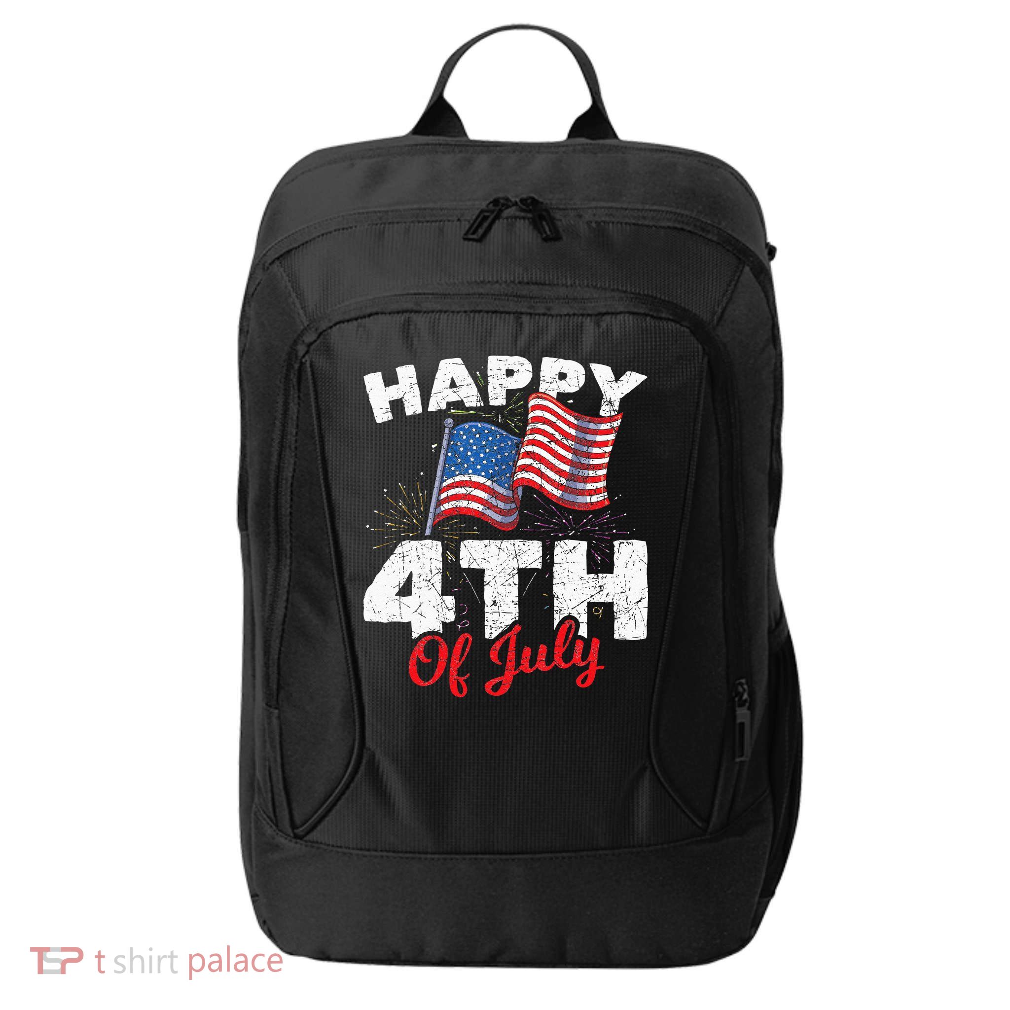 Happy 4th Of July Patriotic American US Flag 4th Of July City Backpack