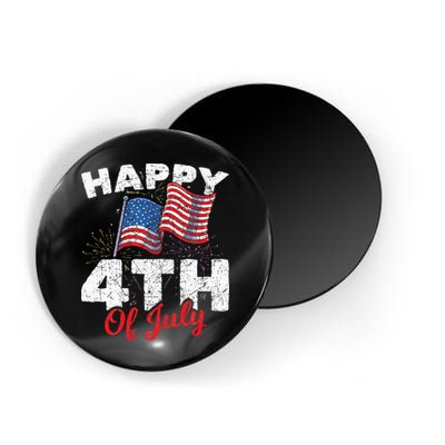 Happy 4th Of July Patriotic American US Flag 4th Of July Magnet