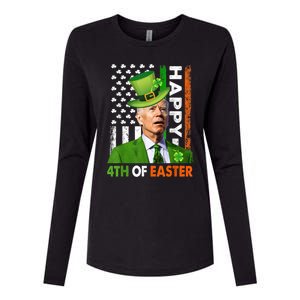 Happy 4th Of Easter Joe Biden St Patricks Day Womens Cotton Relaxed Long Sleeve T-Shirt