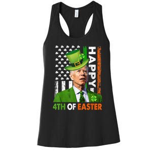 Happy 4th Of Easter Joe Biden St Patricks Day Women's Racerback Tank