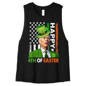 Happy 4th Of Easter Joe Biden St Patricks Day Women's Racerback Cropped Tank