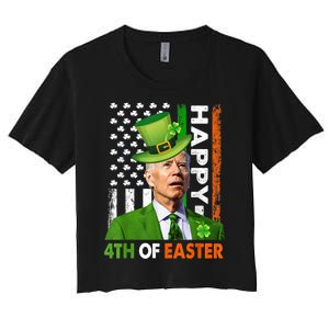 Happy 4th Of Easter Joe Biden St Patricks Day Women's Crop Top Tee