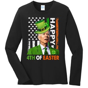 Happy 4th Of Easter Joe Biden St Patricks Day Ladies Long Sleeve Shirt