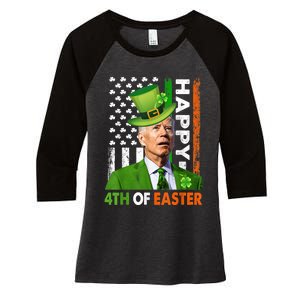 Happy 4th Of Easter Joe Biden St Patricks Day Women's Tri-Blend 3/4-Sleeve Raglan Shirt