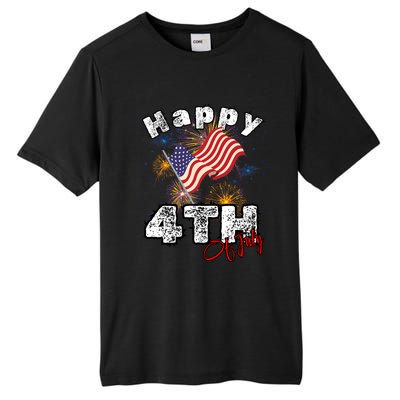 Happy 4th Of July Patriotic American Independence Day Tall Fusion ChromaSoft Performance T-Shirt