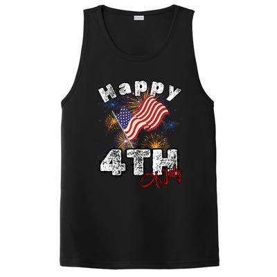 Happy 4th Of July Patriotic American Independence Day PosiCharge Competitor Tank