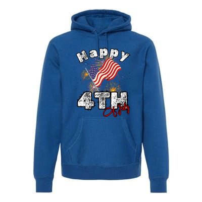 Happy 4th Of July Patriotic American Independence Day Premium Hoodie