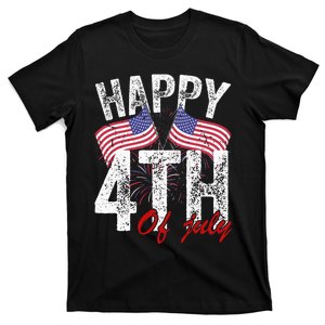 Happy 4th Of July American Flag Usa Patriotic T-Shirt