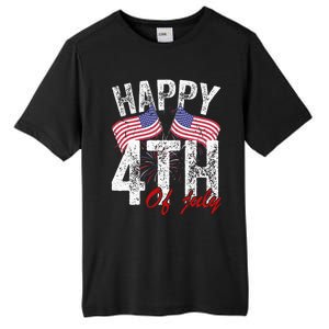 Happy 4th Of July American Flag Usa Patriotic Tall Fusion ChromaSoft Performance T-Shirt