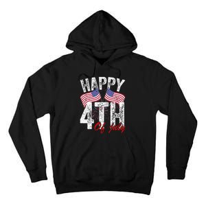 Happy 4th Of July American Flag Usa Patriotic Tall Hoodie