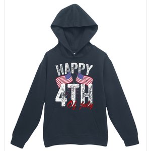 Happy 4th Of July American Flag Usa Patriotic Urban Pullover Hoodie