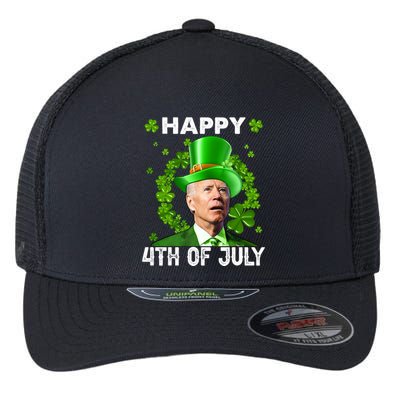 Happy 4th Of July Joe Biden St Patrick's Day Flexfit Unipanel Trucker Cap