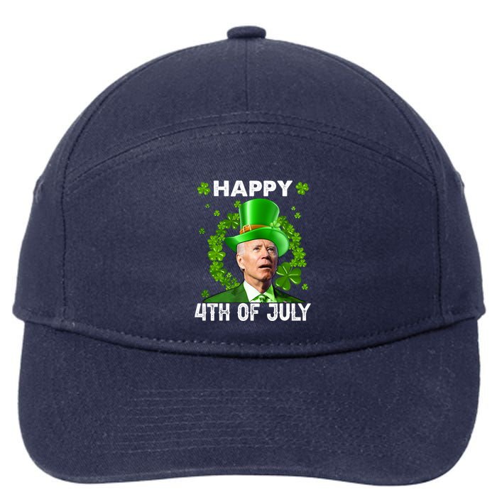 Happy 4th Of July Joe Biden St Patrick's Day 7-Panel Snapback Hat