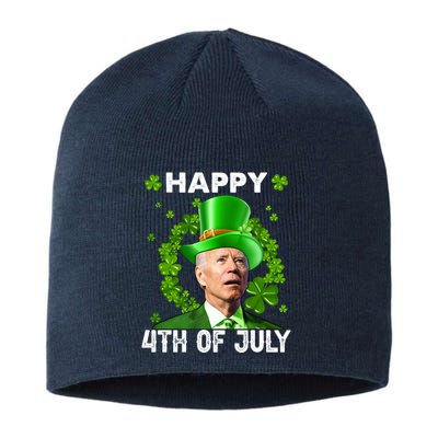 Happy 4th Of July Joe Biden St Patrick's Day Sustainable Beanie