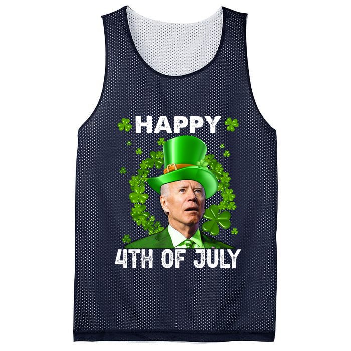 Happy 4th Of July Joe Biden St Patrick's Day Mesh Reversible Basketball Jersey Tank