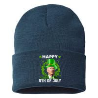 Happy 4th Of July Joe Biden St Patrick's Day Sustainable Knit Beanie