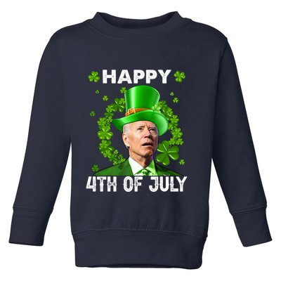 Happy 4th Of July Joe Biden St Patrick's Day Toddler Sweatshirt