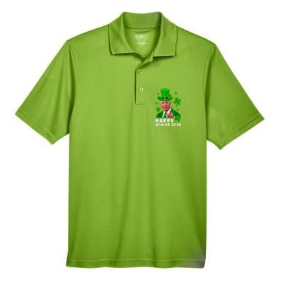 Happy 4th Of July Anti Joe Biden Shamrock St Patricks Day Men's Origin Performance Pique Polo