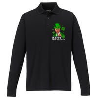 Happy 4th Of July Anti Joe Biden Shamrock St Patricks Day Performance Long Sleeve Polo