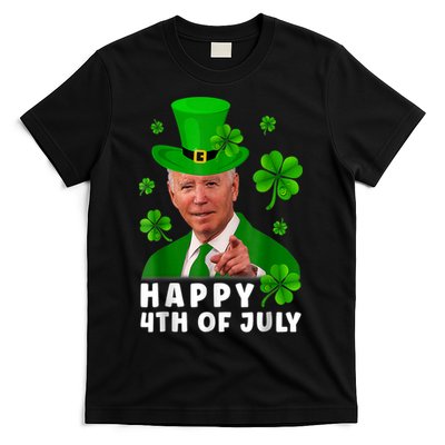 Happy 4th Of July Anti Joe Biden Shamrock St Patricks Day T-Shirt