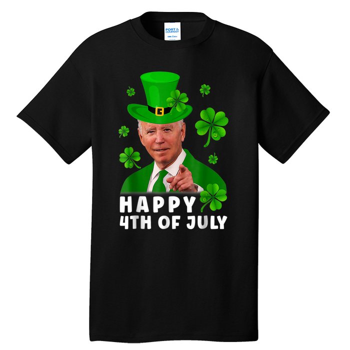 Happy 4th Of July Anti Joe Biden Shamrock St Patricks Day Tall T-Shirt