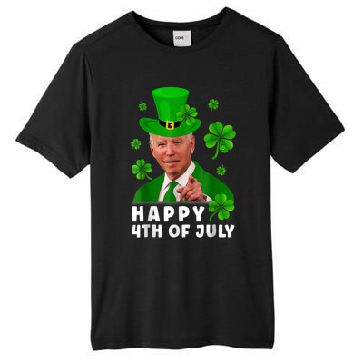 Happy 4th Of July Anti Joe Biden Shamrock St Patricks Day Tall Fusion ChromaSoft Performance T-Shirt