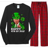 Happy 4th Of July Anti Joe Biden Shamrock St Patricks Day Long Sleeve Pajama Set