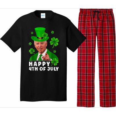 Happy 4th Of July Anti Joe Biden Shamrock St Patricks Day Pajama Set