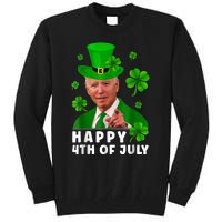 Happy 4th Of July Anti Joe Biden Shamrock St Patricks Day Tall Sweatshirt