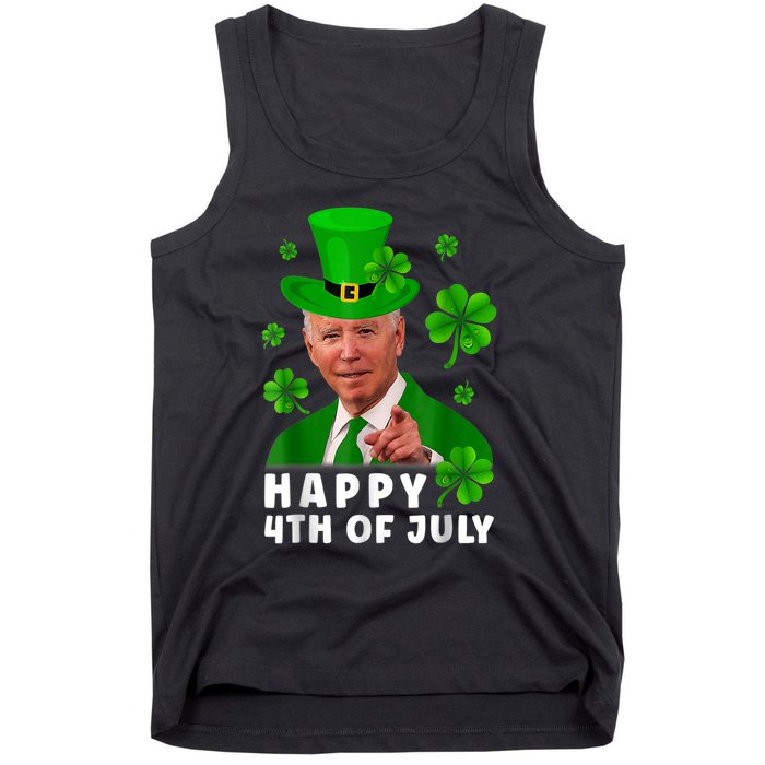 Happy 4th Of July Anti Joe Biden Shamrock St Patricks Day Tank Top