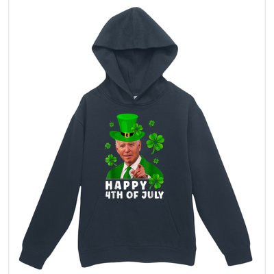 Happy 4th Of July Anti Joe Biden Shamrock St Patricks Day Urban Pullover Hoodie