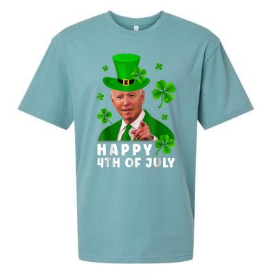 Happy 4th Of July Anti Joe Biden Shamrock St Patricks Day Sueded Cloud Jersey T-Shirt