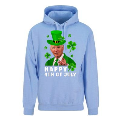 Happy 4th Of July Anti Joe Biden Shamrock St Patricks Day Unisex Surf Hoodie