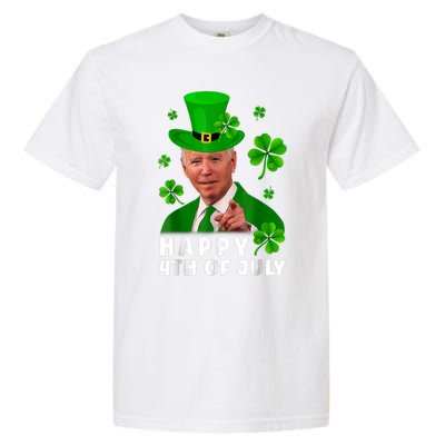 Happy 4th Of July Anti Joe Biden Shamrock St Patricks Day Garment-Dyed Heavyweight T-Shirt