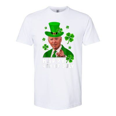 Happy 4th Of July Anti Joe Biden Shamrock St Patricks Day Softstyle CVC T-Shirt