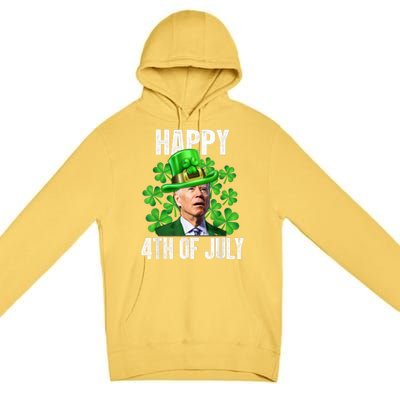 Happy 4th Of July Confused Funny Joe Biden St Patricks Day Premium Pullover Hoodie