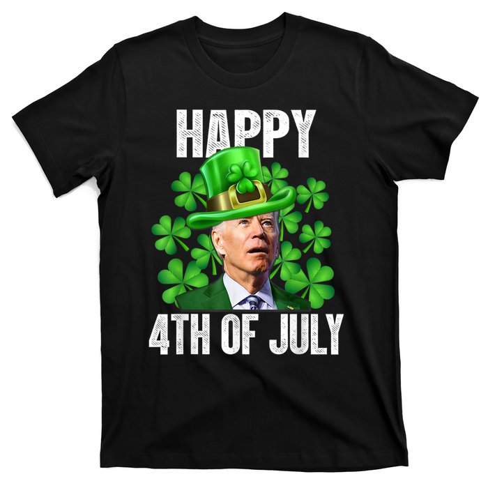 Happy 4th Of July Confused Funny Joe Biden St Patricks Day T-Shirt