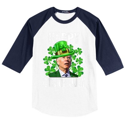 Happy 4th Of July Confused Funny Joe Biden St Patricks Day Baseball Sleeve Shirt