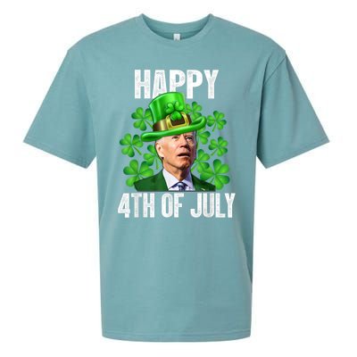 Happy 4th Of July Confused Funny Joe Biden St Patricks Day Sueded Cloud Jersey T-Shirt