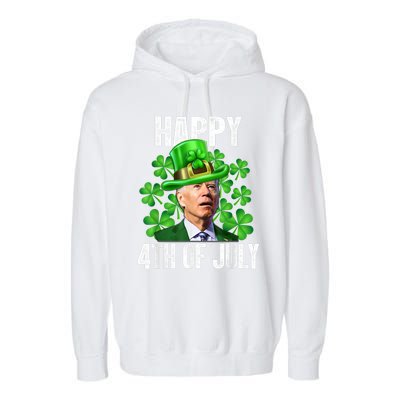 Happy 4th Of July Confused Funny Joe Biden St Patricks Day Garment-Dyed Fleece Hoodie