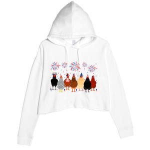 Happy 4th Of July Independence Day Fireworks Chicken Hen Farmer Crop Fleece Hoodie