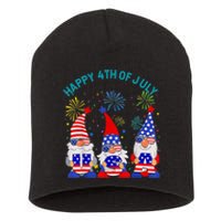 Happy 4th Of July Gnome American US Flag 4th Of July Short Acrylic Beanie