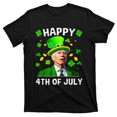 Happy 4th Of July Confused Funny Joe Biden St Patricks Day T-Shirt