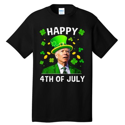 Happy 4th Of July Confused Funny Joe Biden St Patricks Day Tall T-Shirt