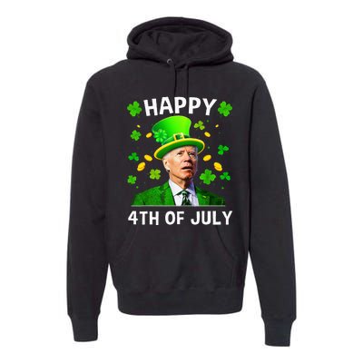 Happy 4th Of July Confused Funny Joe Biden St Patricks Day Premium Hoodie